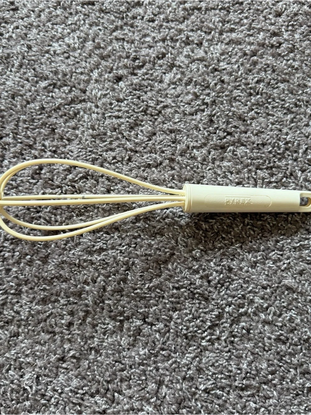 Vintage Pyrex Accessories Cream Plastic Whisk